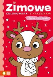 Zimowe kolorowanki. Renifer i przyjaciele - praca zbiorowa