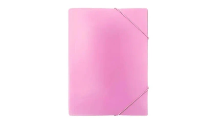 Teczka z gumką A4 PP pastel różowa - Biurfol