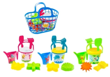 Koszyk z zestawem do piasku mix - 3toysm