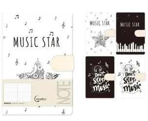 Notatnik A5 linia 144 strony na magnes MIX - Cervantes