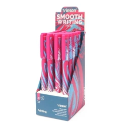 Długopis z zatyczką Painting A19 niebieski (20szt) - Titanum