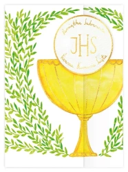 Karnet B6 Komunia. Kielich - Henry