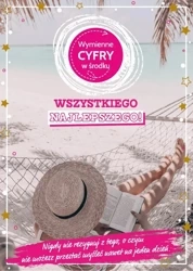 Karnet Urodziny wymienne cyfry - Armin Style