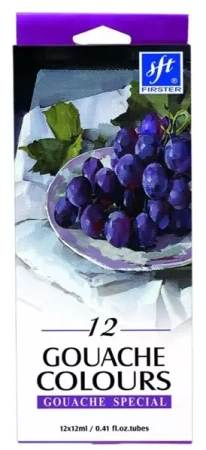 Farby gwasze w tubie 12 kolorów 12ml - Titanum