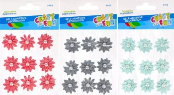 Ozdoba Dekoracyjna Filcowa Samoprzylepna Kwiaty Craft with Fun 480880