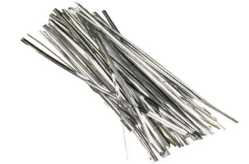 Druciki w plastiku srebrne 18cm 50szt - Brewis