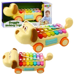 Piesek jeżdżący z cymbałkami - Leantoys