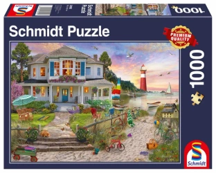 Puzzle 1000 PQ Dom na plaży 110828 - Schmidt Puzzle