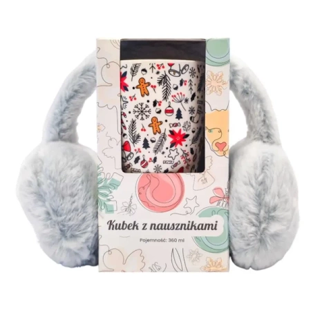 Kubek ceramiczny z nausznikami. Pattern - MCD