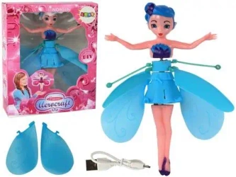 Magiczna lalka latająca wróżka niebieska - Leantoys