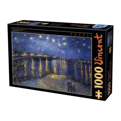 Puzzle 1000 elementów. Gwiaździsta noc nad Rodanem, Vincent van Gogh
