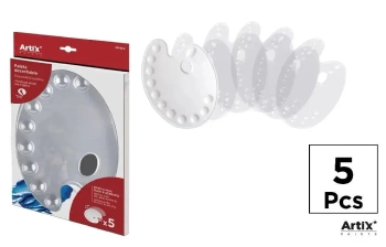 Paleta malarska plastikowa 22x28cm 5szt - Artix