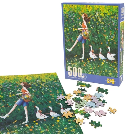 Puzzle dziewczyna z gąskami 500 elementów - Askato