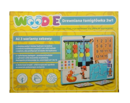 Drewniana łamigłówka 3w1 Woodie - SWEDE