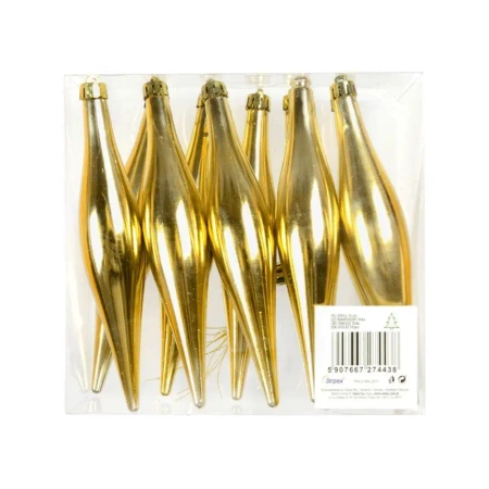 Sople w PVC 15cm złote 10szt - Arpex