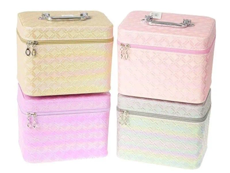 Kuferek L z lusterkiem na zamek 23x17x15cm MIX - ADAR