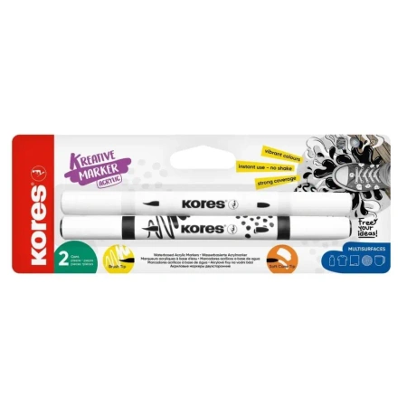 Markery akrylowe Kreative dwustronne 2szt - Tombow