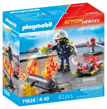 Playmobil Strażak z pompą wodną 71826
