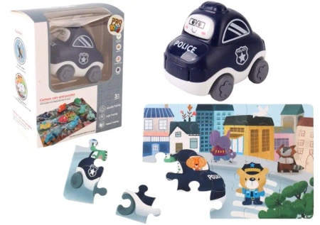 Auto puzzle Przygoda drogowa policja - Pro Kids