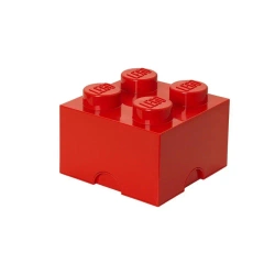 LEGO(R) pojemnik klocek czwórka czerwony - NHG