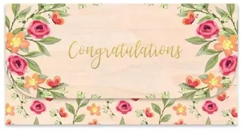 Koperta upominkowa drewniana Gratulacje - Cozywood