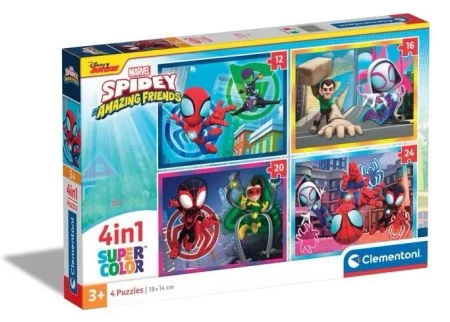 Puzzle 4w1 Super Kolor Spidey - Clementoni