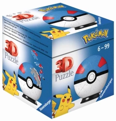 Puzzle 3D 54 Kula Pokemon niebieska - Ravensburger