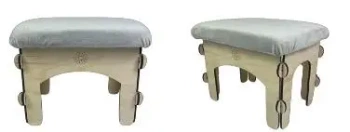 Taboret do pokoju dziecięcego szary - 3toysm