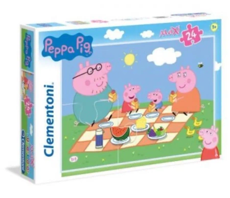 Puzzle 24 Maxi Super Kolor Peppa Pig - Clementoni