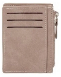 Portfel na karty z suwakiem szary - Antra