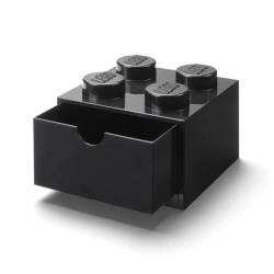 LEGO(R) pojemnik na klocek z szufladą czwórka czarny - NHG