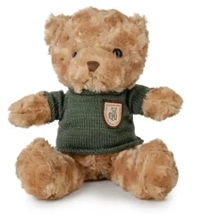Miś kudłaty 22cm w sweterku zielony - Daffi