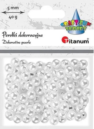 Koraliki plastikowe perełki 40g - Titanum