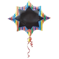 Balon foliowy Super ksztalt paski 88x73cm - Amscan