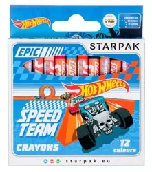 Kredki woskowe 12 kolorów Hot Wheels - STARPAK