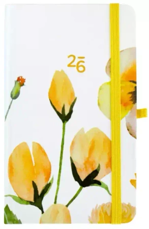Kalendarz kieszonkowy 2026 Żółte Kwiaty ALBI - praca zbiorowa