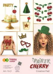 Blok A4 holographic+brokat 10ark Party Cherry - GDD