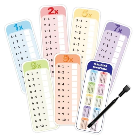 Pisz i zmazuj - Tabliczka mnożenia 11 kart + pisak - praca zbiorowa