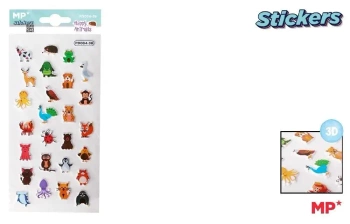 Naklejki 3D wesołe zwierzaki - MP Main Paper