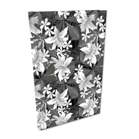 Notes A5 kratka Soft Touch Hibiskus BW - EV-Corp