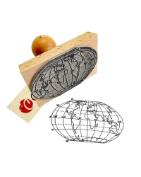 Stempel mapa świata - kontynenty i oceany - Colorado