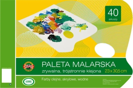 Paleta malarska 23x30 zrywalna 40 arkuszy - Koh-I-Noor