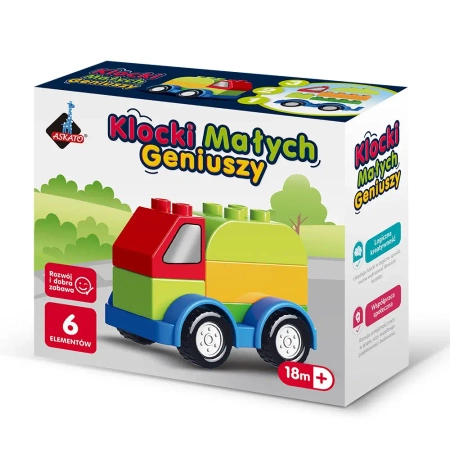 Klocki małych geniuszy Autko 6el - Askato