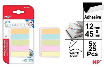 Zakładki indeksujące pastel 45x12mm 5x25szt - MP Main Paper