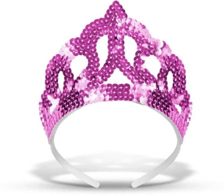 Tiara z cekinami różowa - Arpex