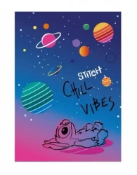 Disney Black. Zeszyt A5. Linia, 60 kartek. Stitch 1 - Patio