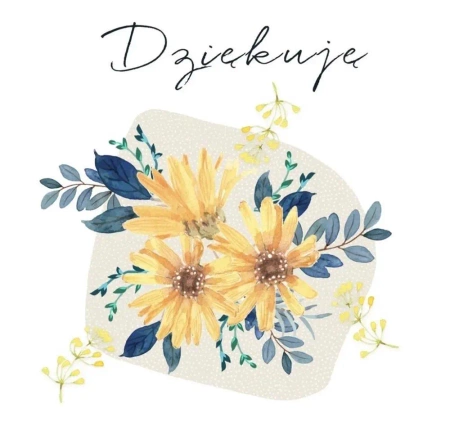 Karnet Swarovski kwadrat CL4511_PO Dziękuję - Clear Creations