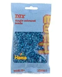 Hama Midi Koraliki w woreczku 1000 niebieskie lazurowe