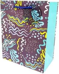 Torebka ozdobna matowa 18x23x10cm granat - Fresh