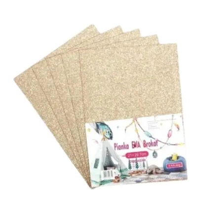 Pianka brokatowa cappucino 21x29,7cm 5szt - Penword